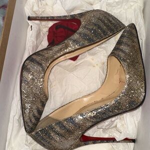 Christian Louboutin Navy/Gold